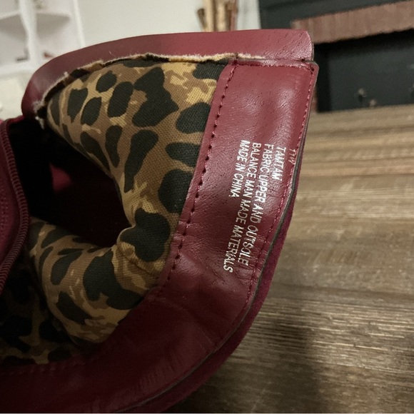 ASHLEY STEWART Grommet Fringe Bootie Fashion Boots Burgundy Sz 11w - Picture 8 of 10